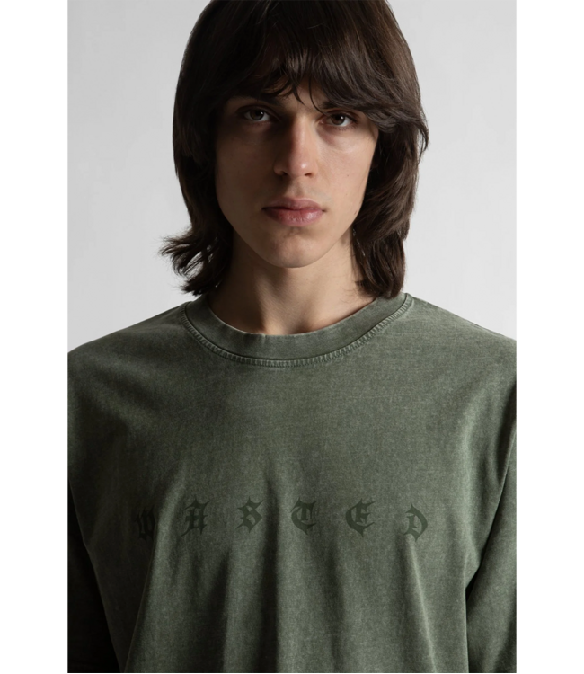 WASTED PARIS Splinter Faded T-Shirt - Faded Olive Khaki