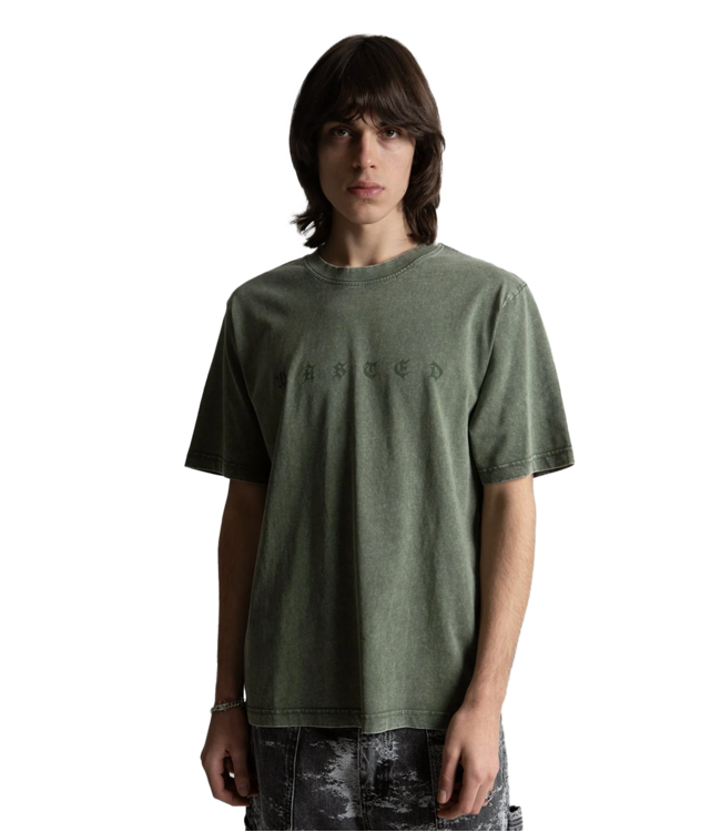 WASTED PARIS Splinter Faded T-Shirt - Faded Olive Khaki