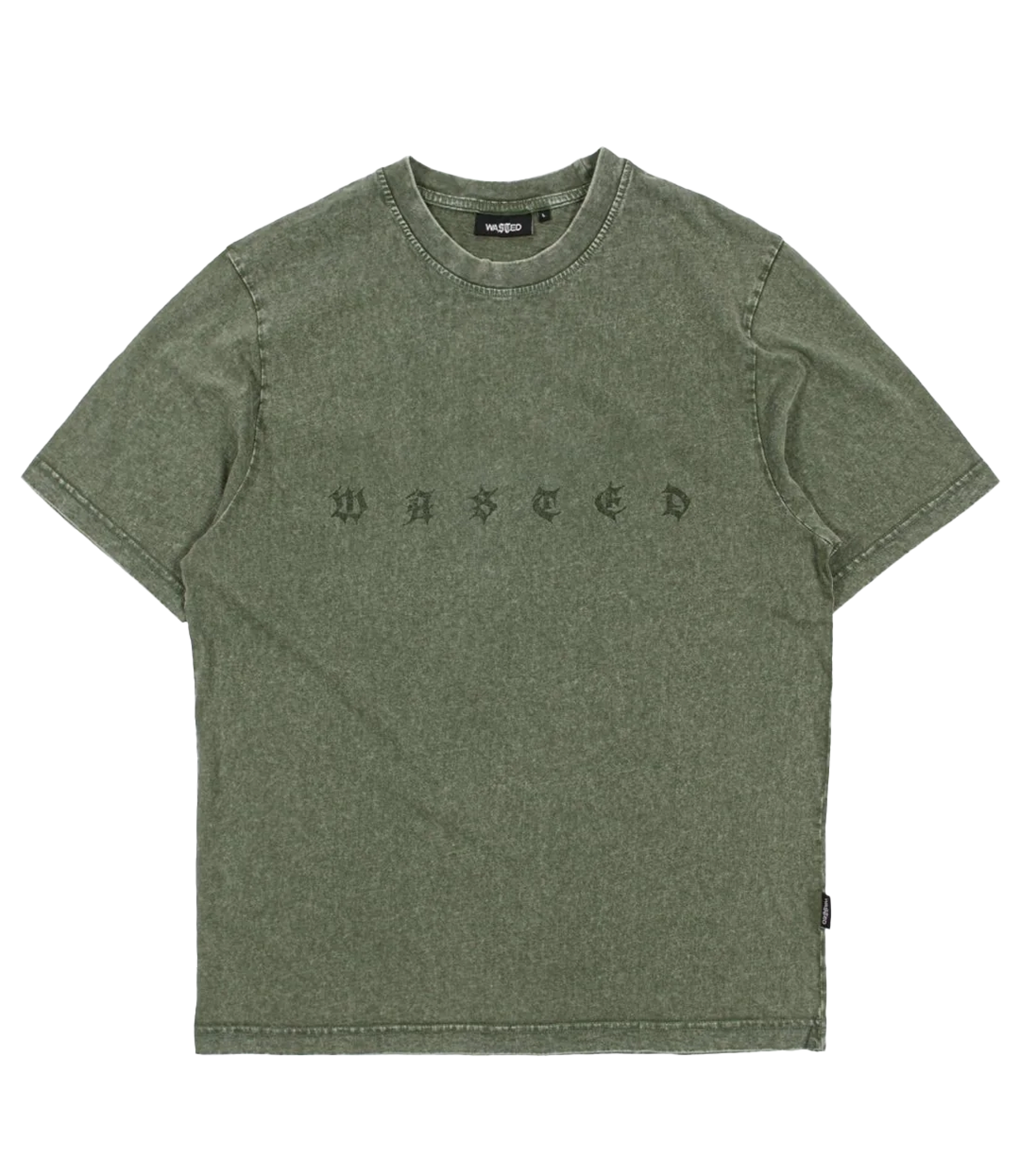 WASTED PARIS Splinter Faded T-Shirt - Faded Olive Khaki