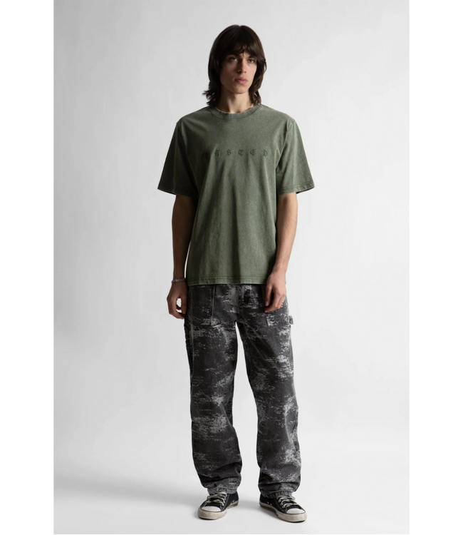 WASTED PARIS Splinter Faded T-Shirt - Faded Olive Khaki