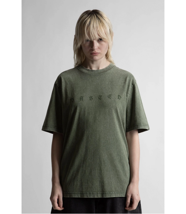 WASTED PARIS Splinter Faded T-Shirt - Faded Olive Khaki