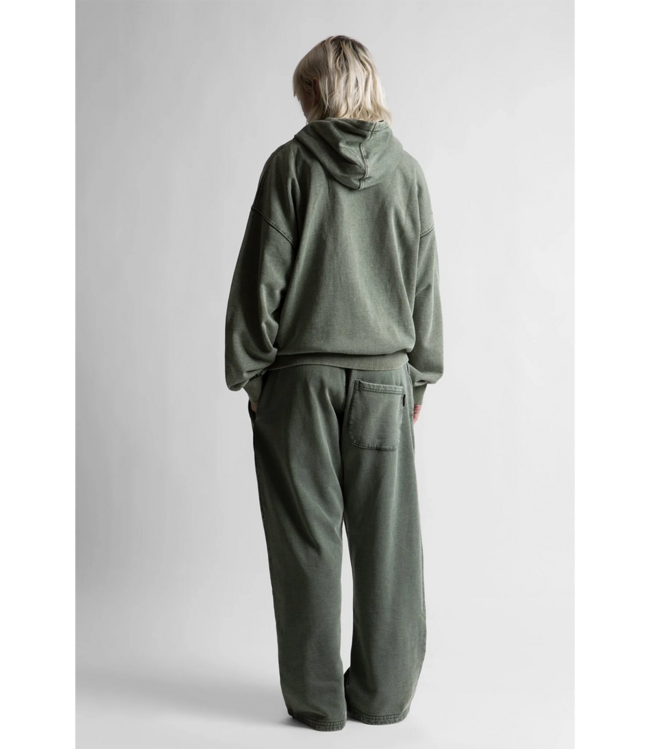 WASTED PARIS Splinter Faded Zip Hoodie - Faded Olive Khaki