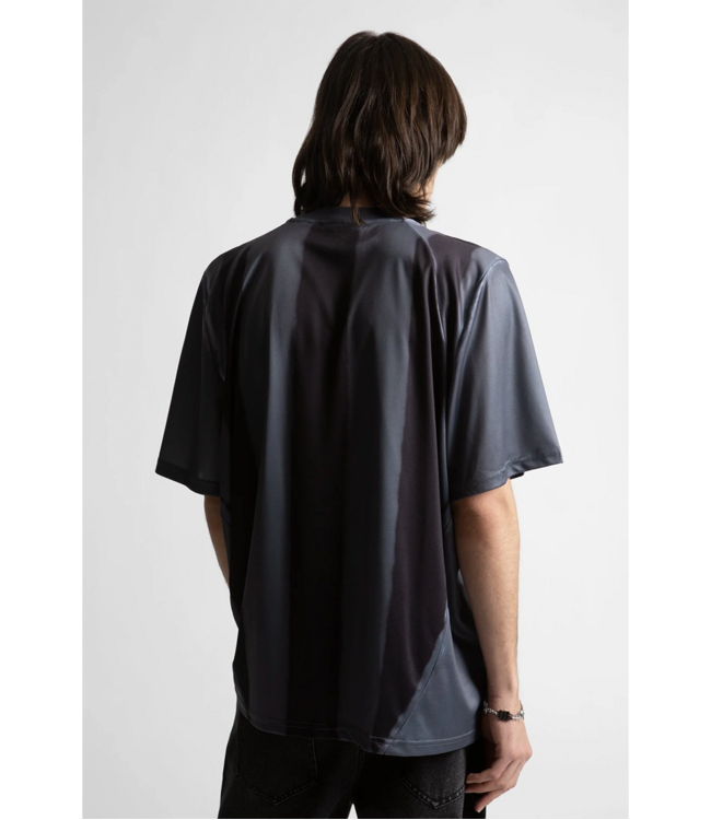 WASTED PARIS Spray Football Jersey - Black/Stone Grey