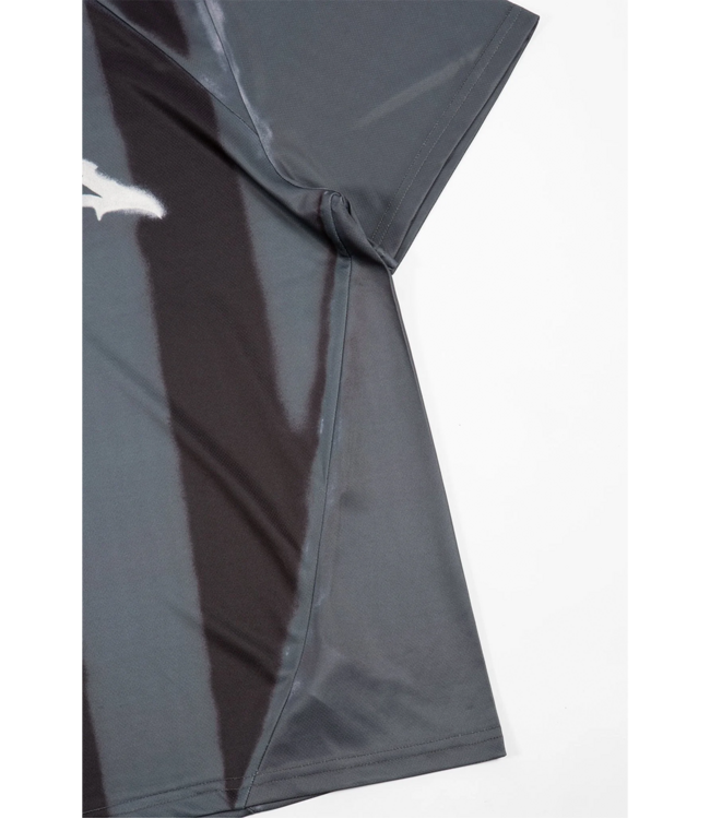 WASTED PARIS Spray Football Jersey - Black/Stone Grey