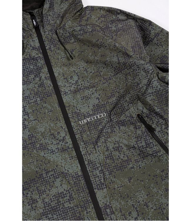 WASTED PARIS Swarm Windbreaker - Olive Khaki Camo