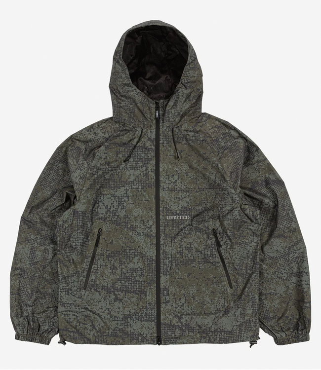 WASTED PARIS Swarm Windbreaker - Olive Khaki Camo
