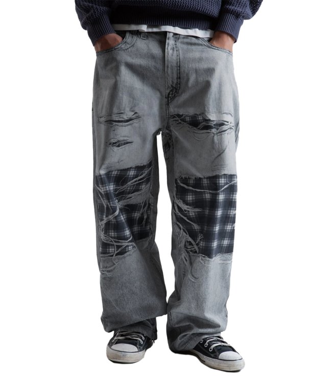 WASTED PARIS Trompe L'Oeil Grant Pant - Faded Grey