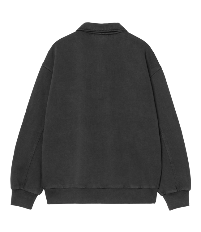 CARHARTT WIP Half Zip Detroit Sweat - Black/Stone Washed