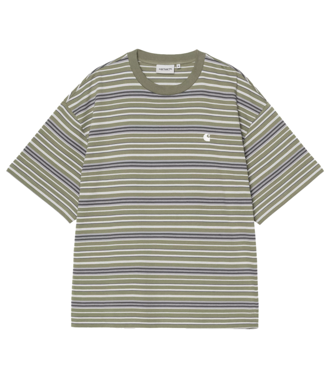 CARHARTT WIP S/S Zane T-Shirt - Zane Stripe/Dollar Green