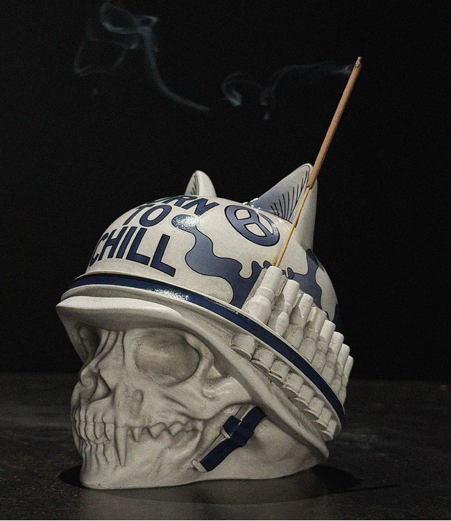 RIPNDIP Born To Chill Ceramic Incense Holder - Indigo