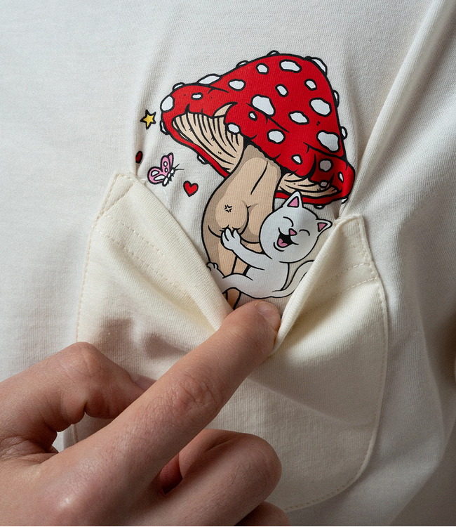 RIPNDIP Funny Gungus Pocket Tee - Bone