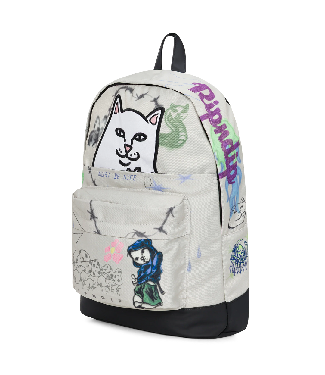 RIPNDIP Goosebumps Velcro Backpack - Bone