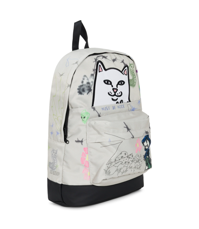 RIPNDIP Goosebumps Velcro Backpack - Bone
