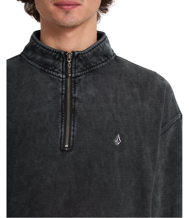 VOLCOM Single Stone Quarter Zip - Light Acid Black