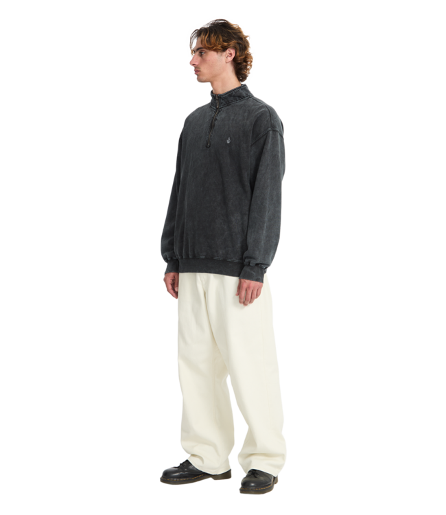 VOLCOM Single Stone Quarter Zip - Light Acid Black