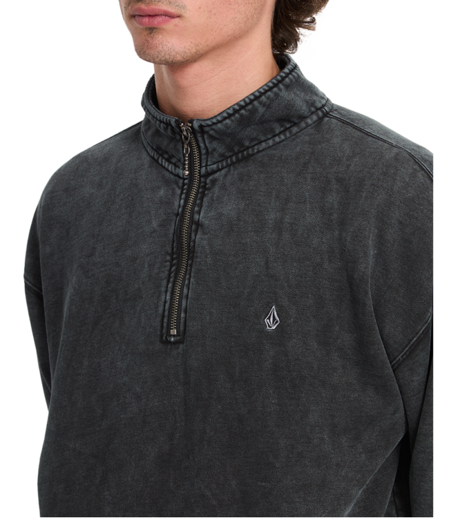 VOLCOM Single Stone Quarter Zip - Light Acid Black