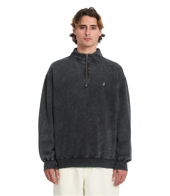 VOLCOM Single Stone Quarter Zip - Light Acid Black