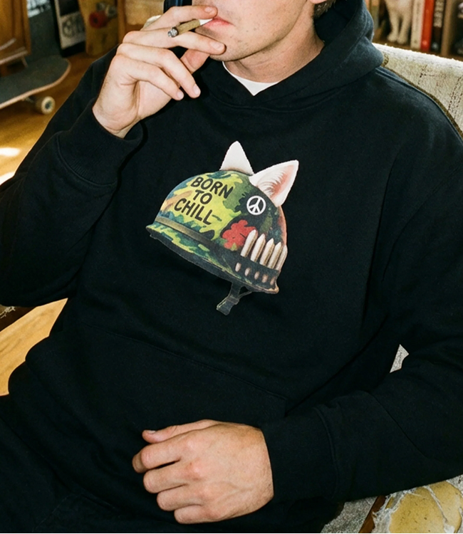 RIPNDIP Born To Chill Hoodie - Black Wash