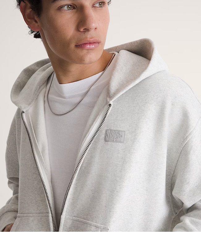 VANS Premium Zip Hoodie Ash Heather Grey