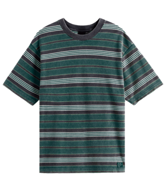 VANS Pique Stripe Knit T-Shirt - Mystic Moss