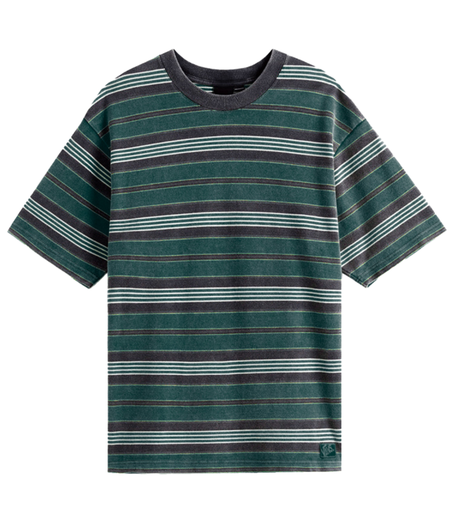 VANS Pique Stripe Knit T-Shirt - Mystic Moss