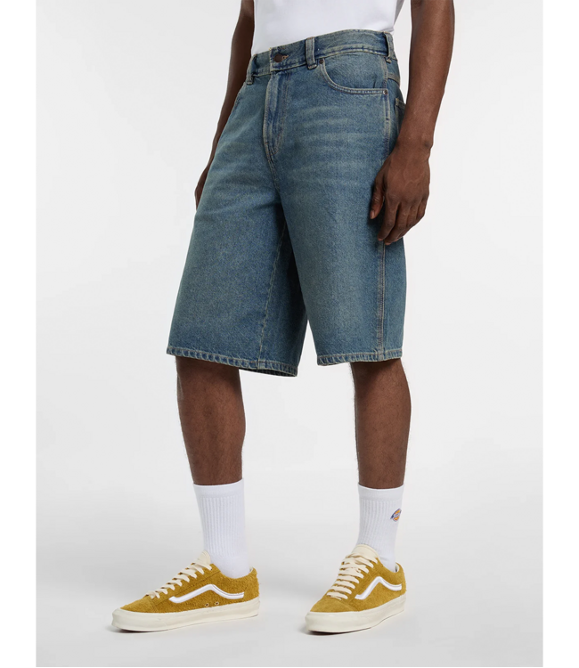 DICKIES 958 13 inch loose denim short - Khaki Tinted Blue