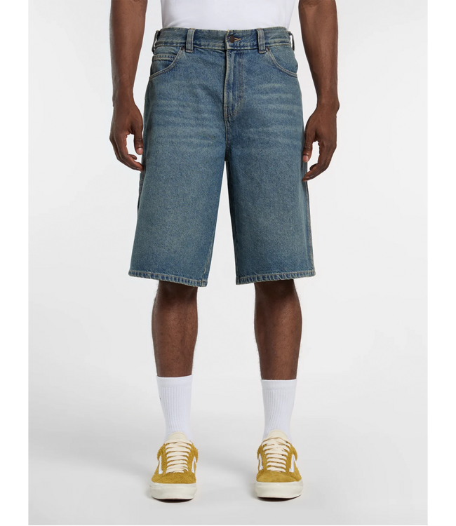 DICKIES 958 13 inch loose denim short - Khaki Tinted Blue