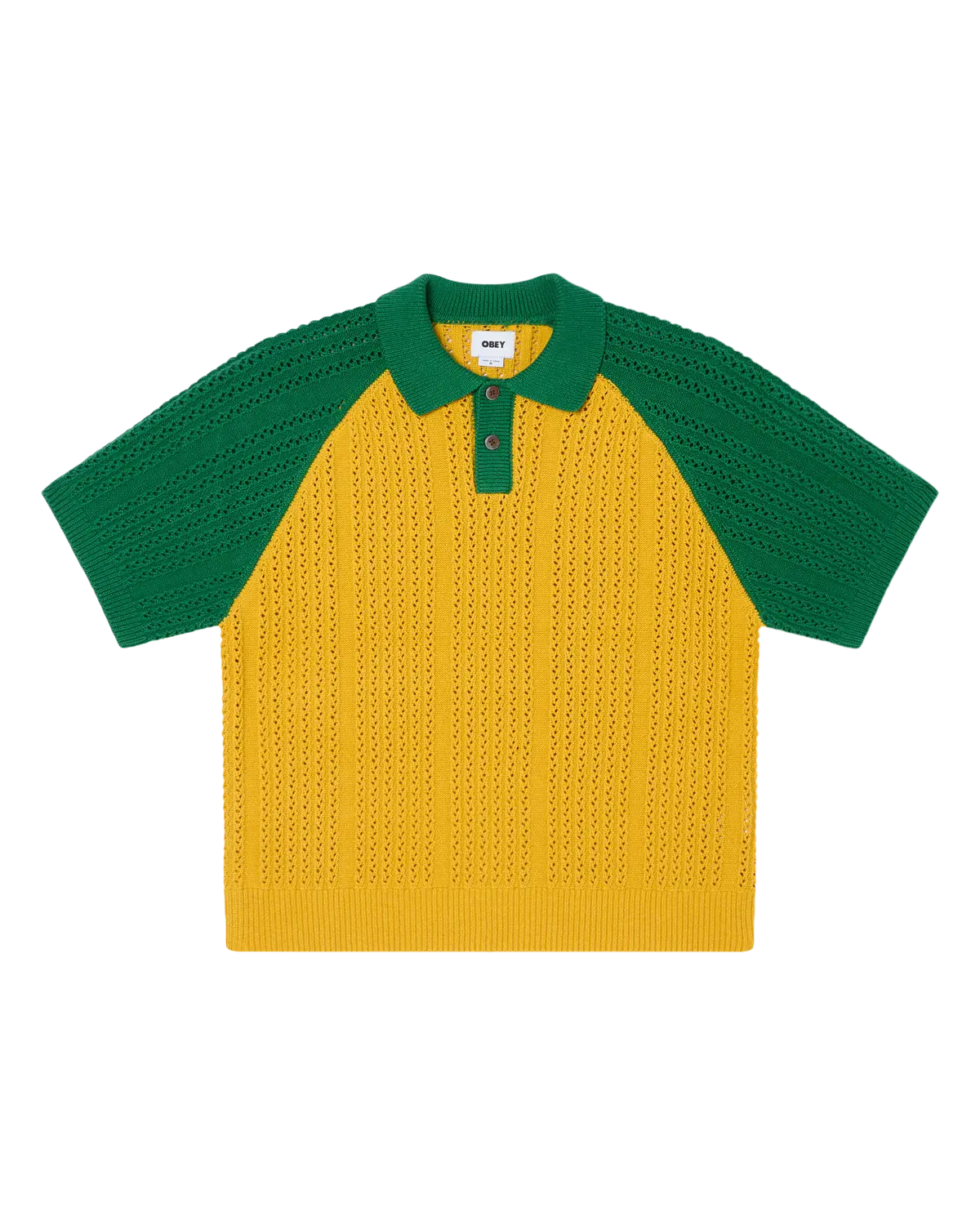 OBEY Obey Abel Polo Sweater - Mustard Multi