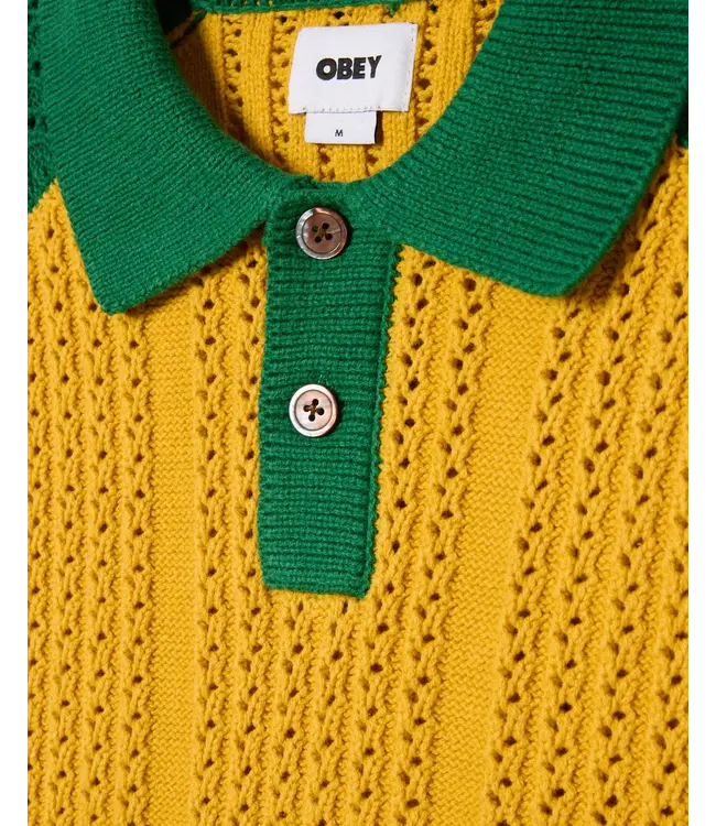 OBEY Obey Abel Polo Sweater - Mustard Multi