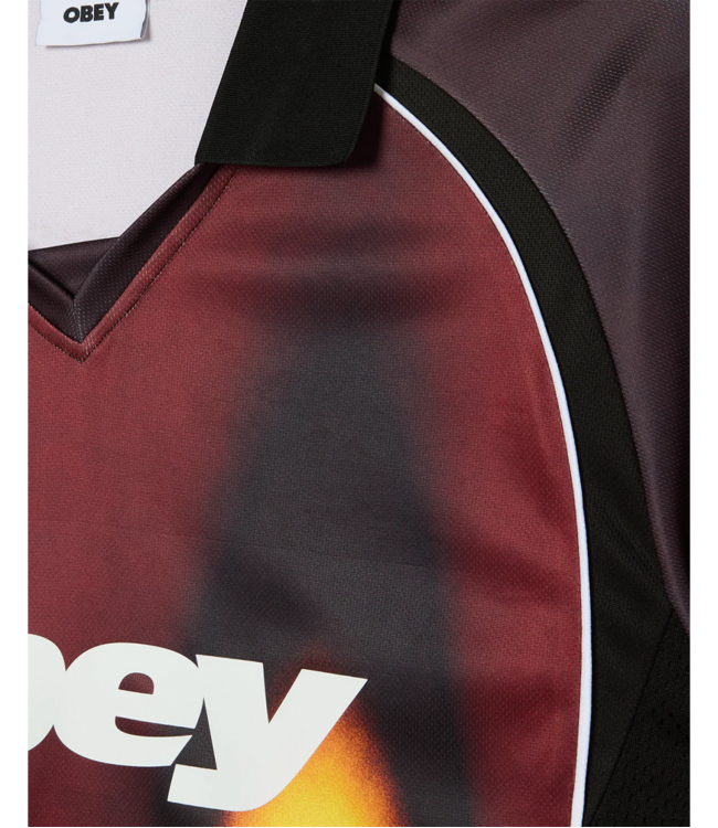 OBEY Obey Blurred Soccer Jersey - Burnt Red