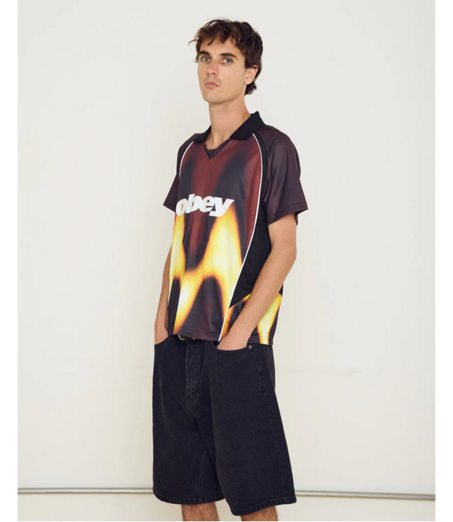OBEY Obey Blurred Soccer Jersey - Burnt Red