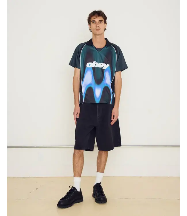 OBEY Obey Blurred Soccer Jersey - Dark Teal Multi
