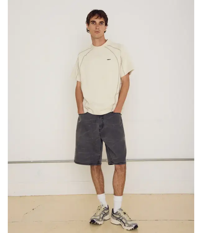 OBEY Obey Contrast Stitch Tee - Silver Birch