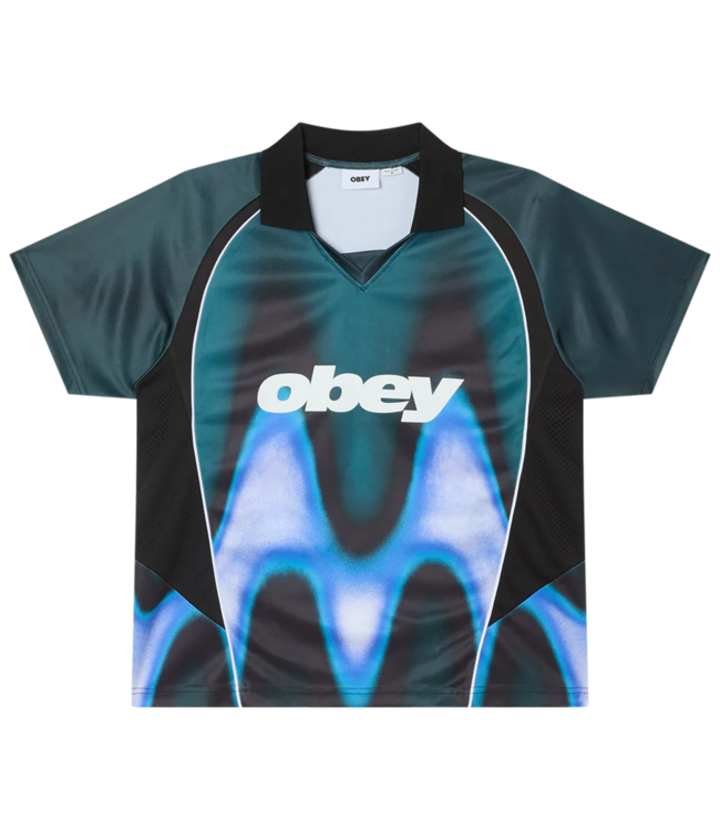 OBEY Obey Blurred Soccer Jersey - Dark Teal Multi
