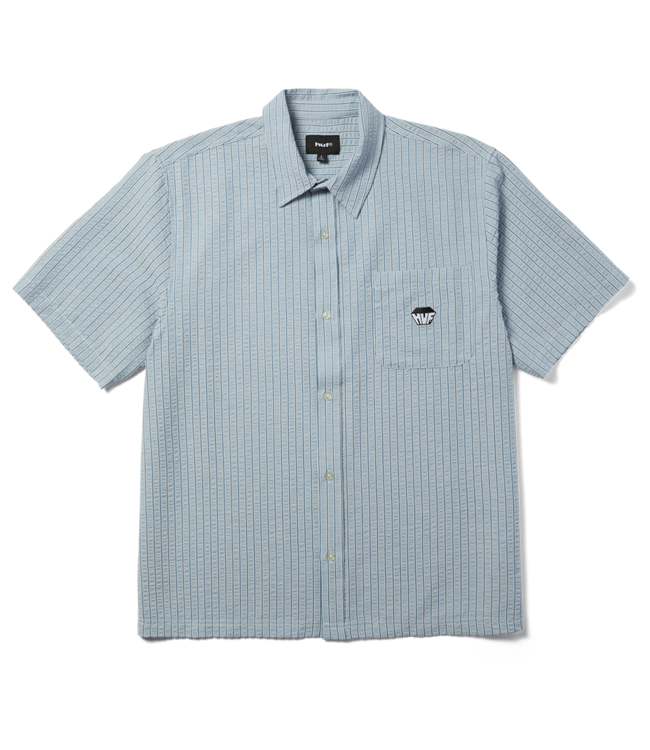 HUF Big Block Striped Ss Shirt - Light Blue