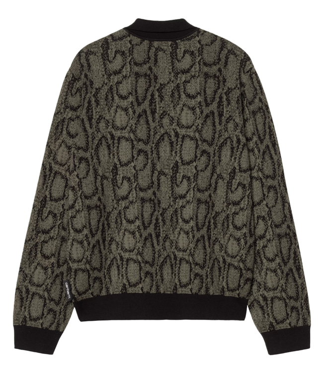 CARHARTT WIP L/S Snake Polo - Snake Camo Jacquard/Leaf
