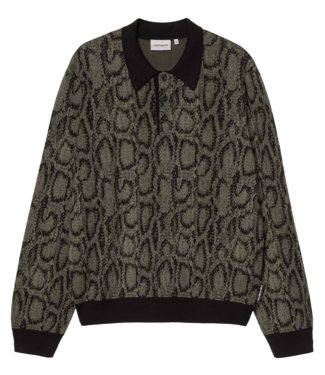 CARHARTT WIP L/S Snake Polo - Snake Camo Jacquard/Leaf CARHARTT WIP L/S Snake Polo - Snake Camo Jacquard/Leaf