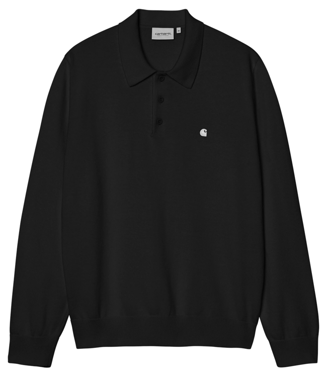 CARHARTT WIP L/S Madison Polo - Black/White