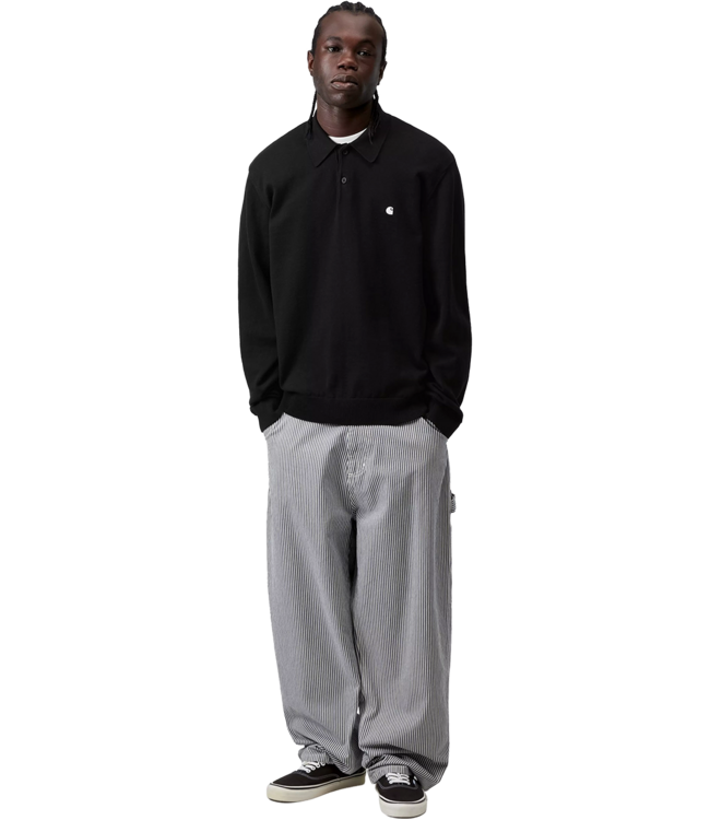 CARHARTT WIP L/S Madison Polo - Black/White