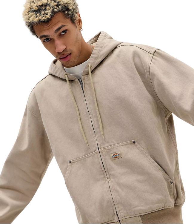 DICKIES Unlined Canvas Hooded Bomber - Desert Sand