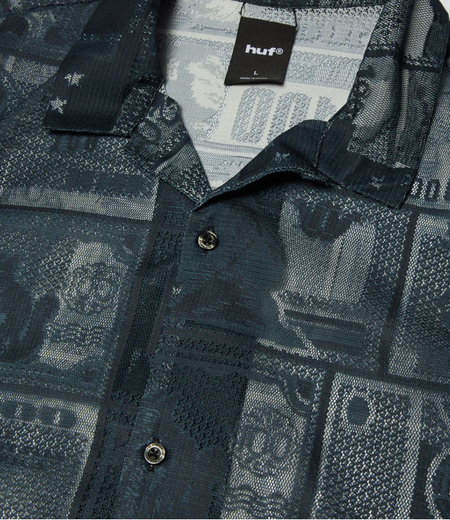 HUF Global Currency S/S Lace Shirt - Black