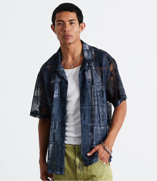 HUF Global Currency S/S Lace Shirt - Black
