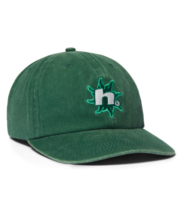 HUF Sol Denim 6 Panel Cv Washed Hat - Forest Green
