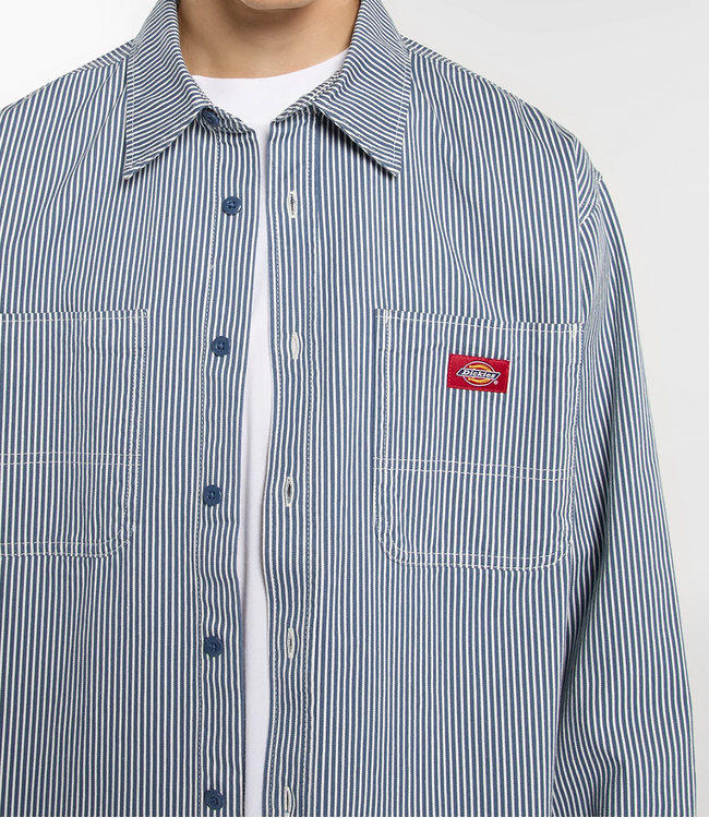 DICKIES Hickory Work Shirt Ls - Retro Indigo