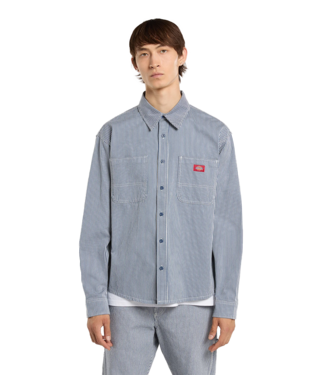 DICKIES Hickory Work Shirt Ls - Retro Indigo DICKIES Hickory Work Shirt Ls - Retro Indigo