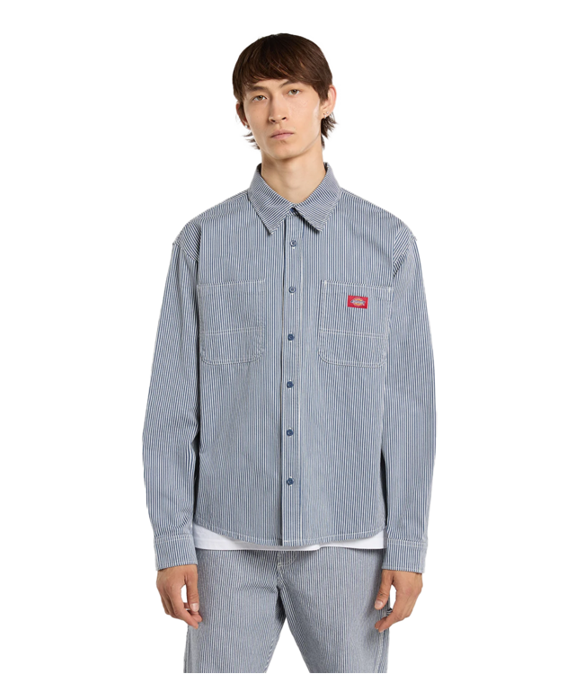 DICKIES Hickory Work Shirt Ls - Retro Indigo