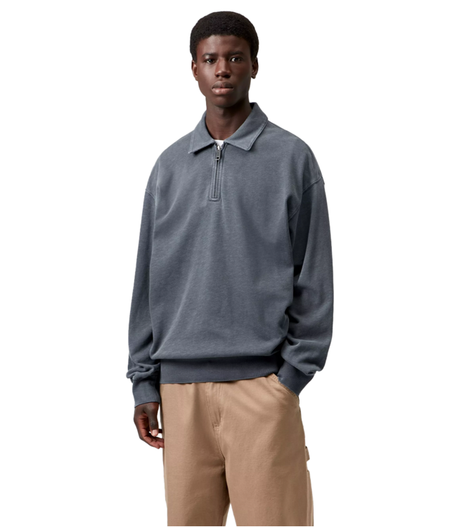 CARHARTT WIP Harper Polo - Carbon/Garment Dyed