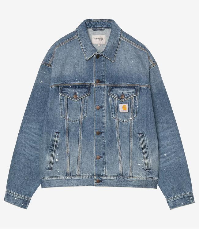 CARHARTT WIP Helston Jacket - Blue/Destroy Wash/Splat
