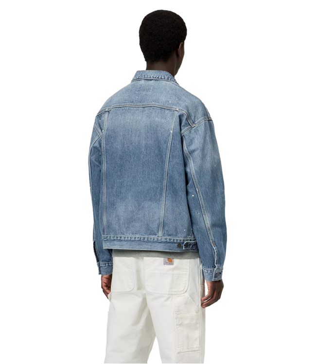 CARHARTT WIP Helston Jacket - Blue/Destroy Wash/Splat