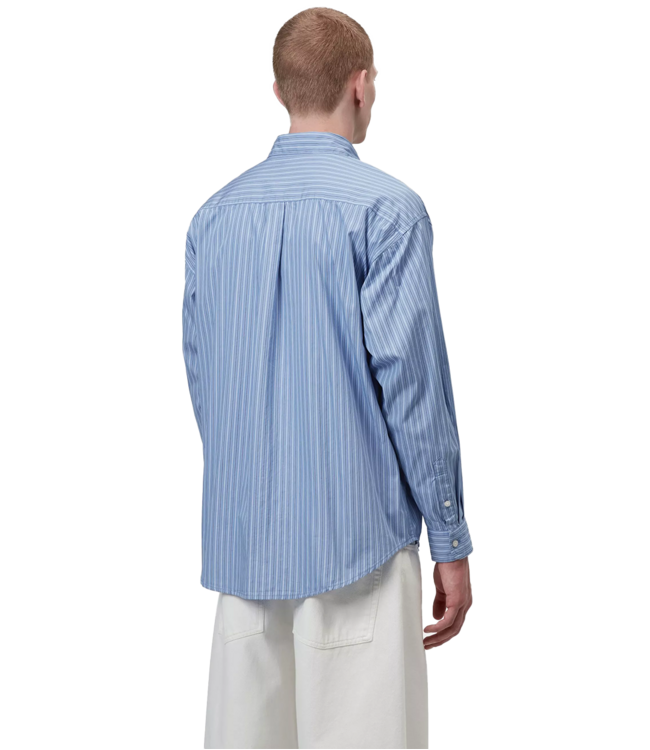 CARHARTT WIP L/S Keene Shirt - Keene Stripe/Curacao